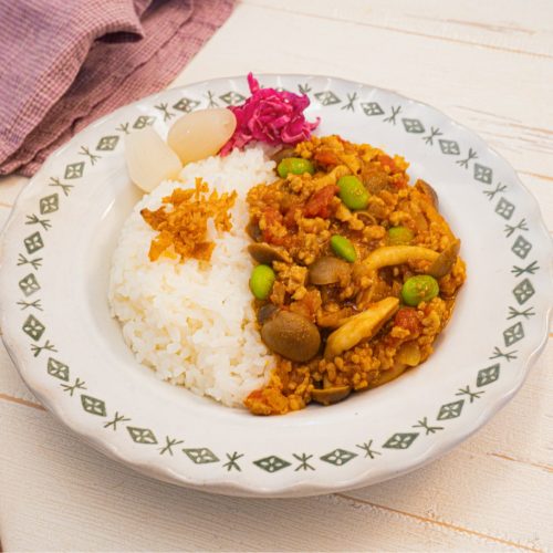 Pork Keema Curry with Edamame.